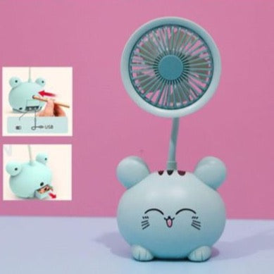 Cute Desk Fan- Light Blue