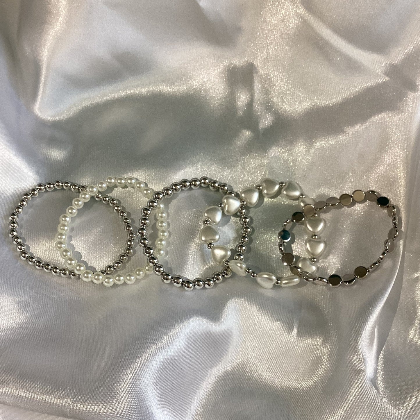 Bree 5PC Bracelet Set- Silver
