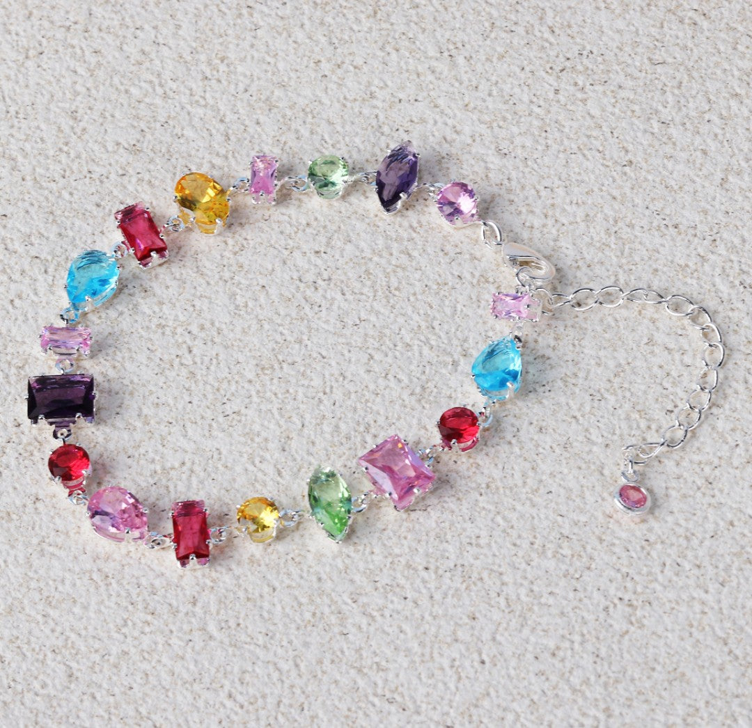 Catherine Bracelet-Silver/Multi Color