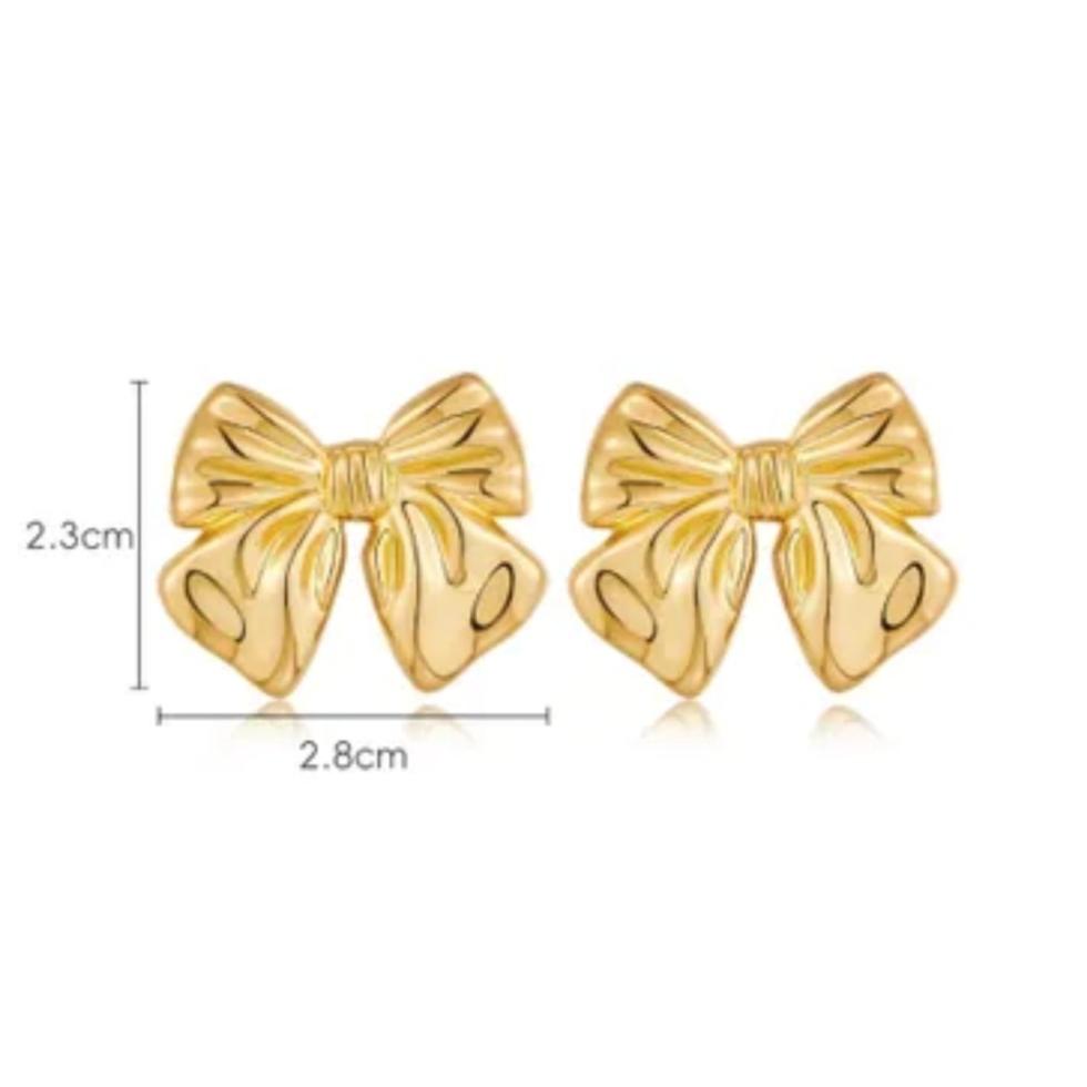 Briella Bow Earrings- Gold