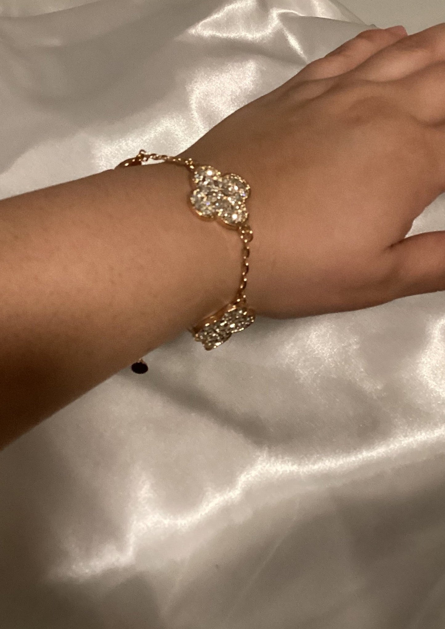 Large Clover Bracelet- Gold