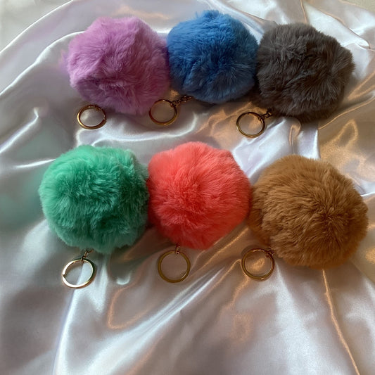 Large Pom Pom Keychain