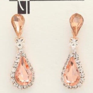 Double Teardrop Earring- Rose Gold