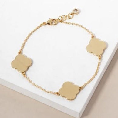 Kayla Clover Bracelet-Gold