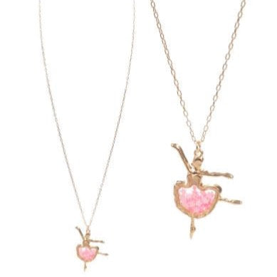 Kids Ballerina Necklace-Light Pink