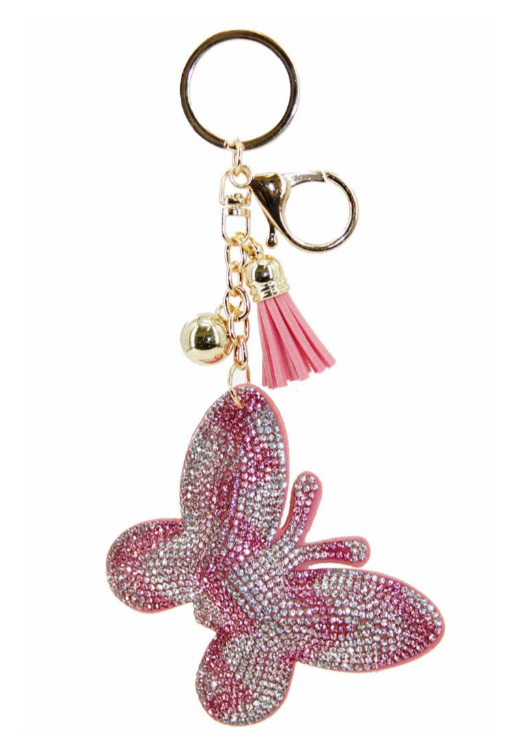 Butterfly Keychain-Pink