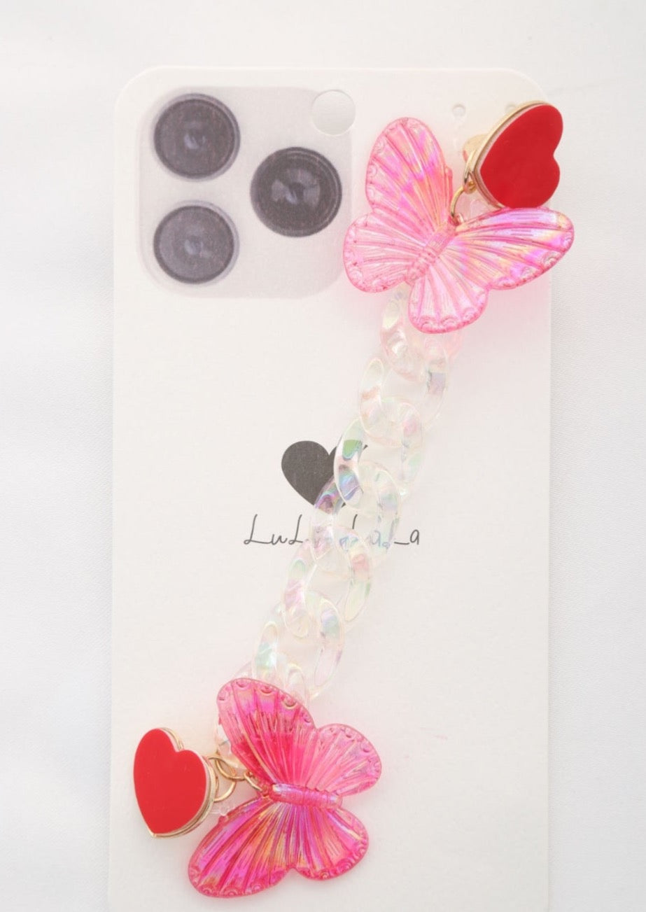 Butterfly Phone Hand Holder- Pink