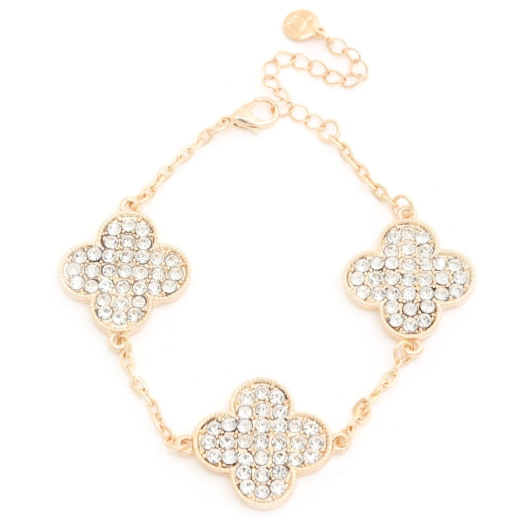 Large Clover Bracelet- Gold