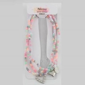 Nicole 3PC Anklet- Multicolor