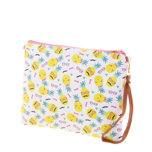 Pineapple Face Print Crossbody Bag