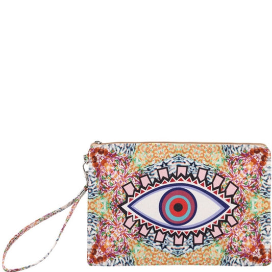 Evil Eye Wristlet Bag-Multi Color