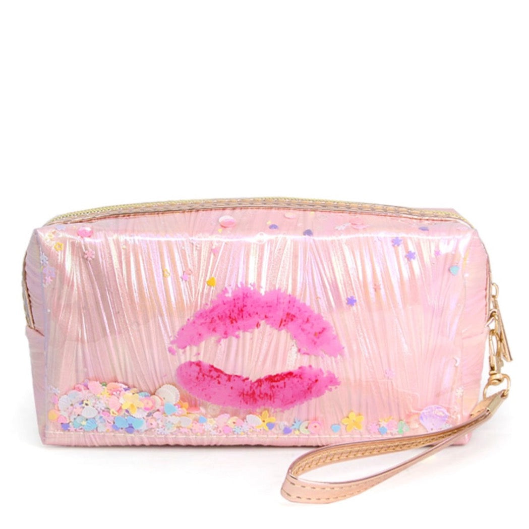 Kiss Pouch Bag- Pink