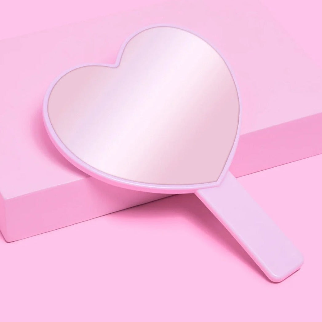 Beauty Creations "Better Late Than Basic" Handheld Heart Shaped Mirror