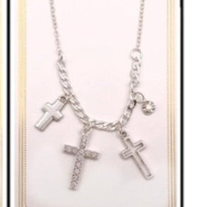 Cross Necklace-Silver