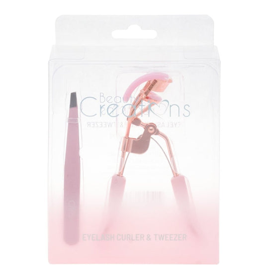 BEAUTY CREATIONS “EYELASH CURLER & TWEEZER SET” LIGHT PINK